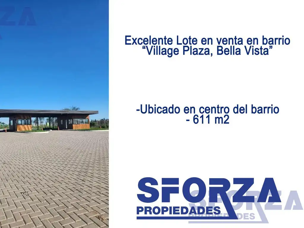 Lote en venta en barrio privado village plaza bella vista