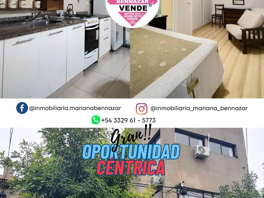 DEPARTAMENTO CENTRICO - AMOBLADO - SAN PEDRO