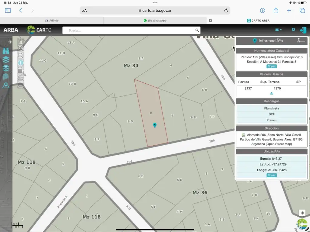 Lote de terreno en Barrio norte