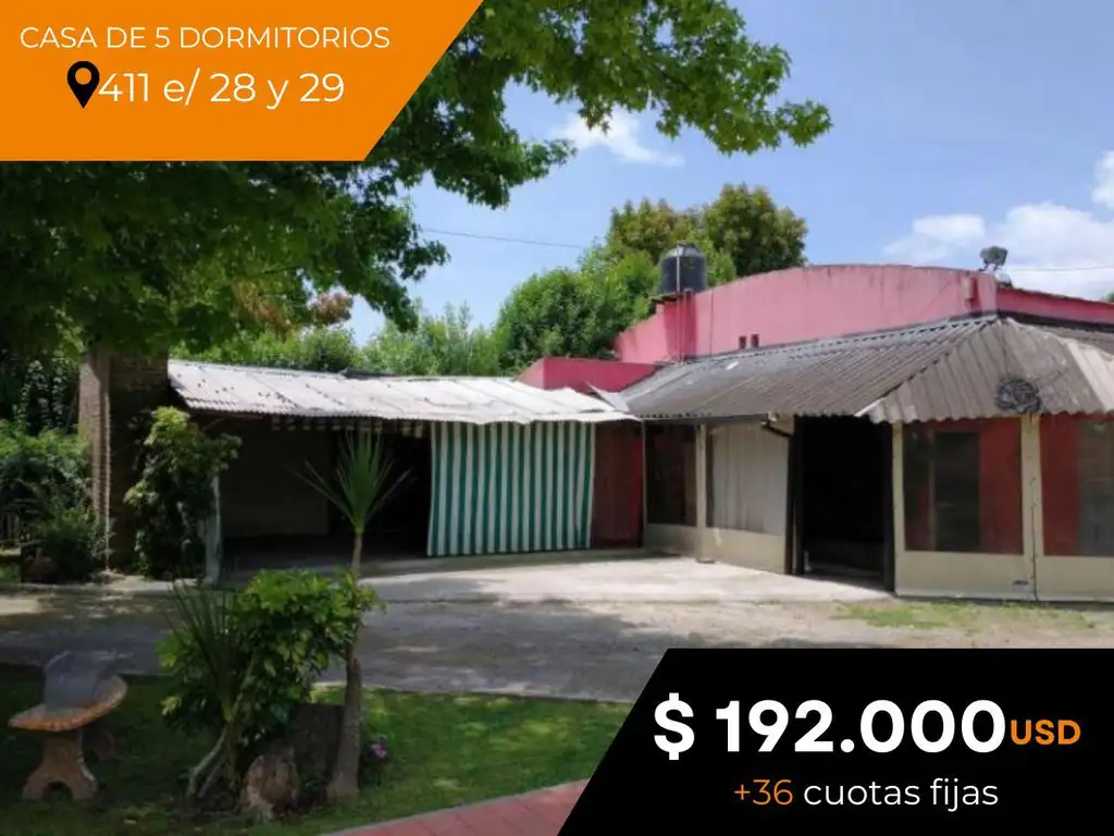 Quinta en venta - 5 Dormitorios 3 Baños 3 Cocheras SUM - 4886Mts2 -  Villa Elisa [FINANCIADA]