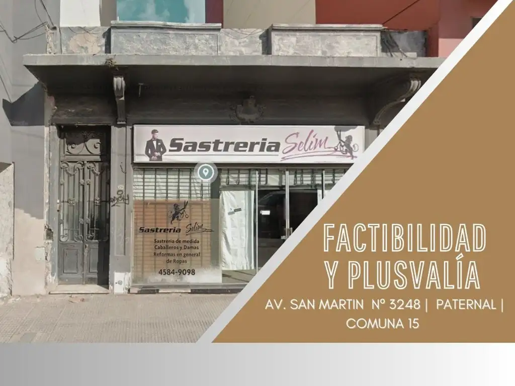 VENTA DE LOTE AV, SAN MARTIN AL 3200 PATERNAL