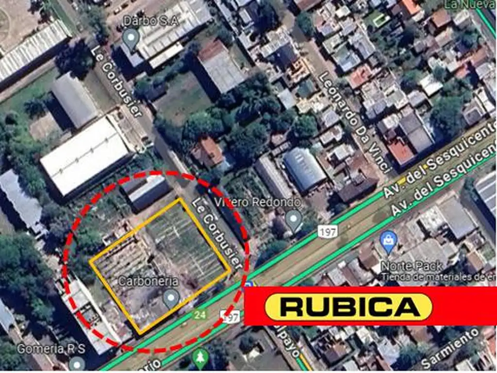 Excelente Lote Industrial/Comercial 3.100 m2 Pablo Nogues sobre Ruta 197