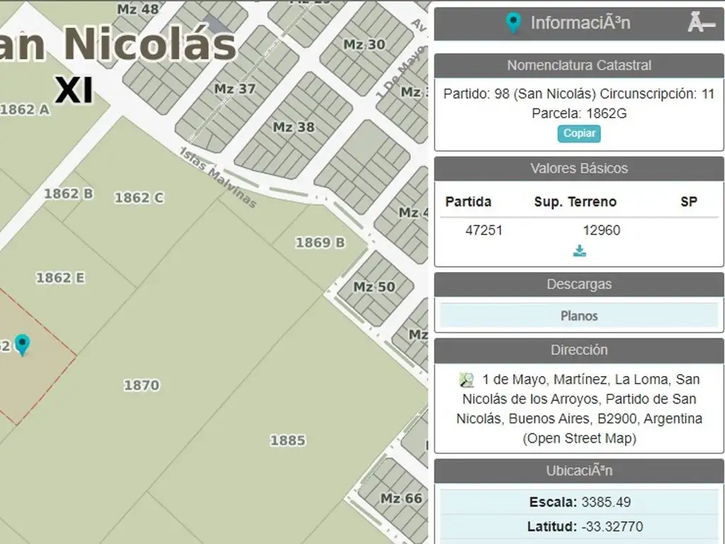 VENTA DE TERRENO DE 12.960 M IDEAL LOTEO S.NICOLAS