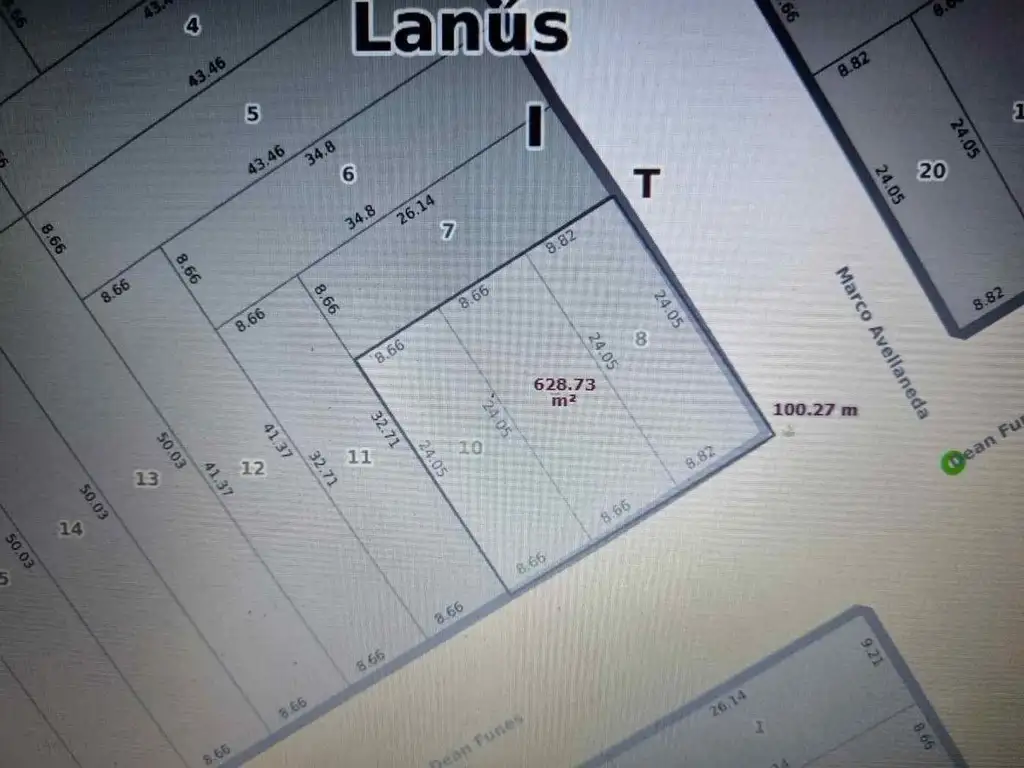 GRAN LOTE 630 M2    IDEAL INVERSION!   LANUS OESTE