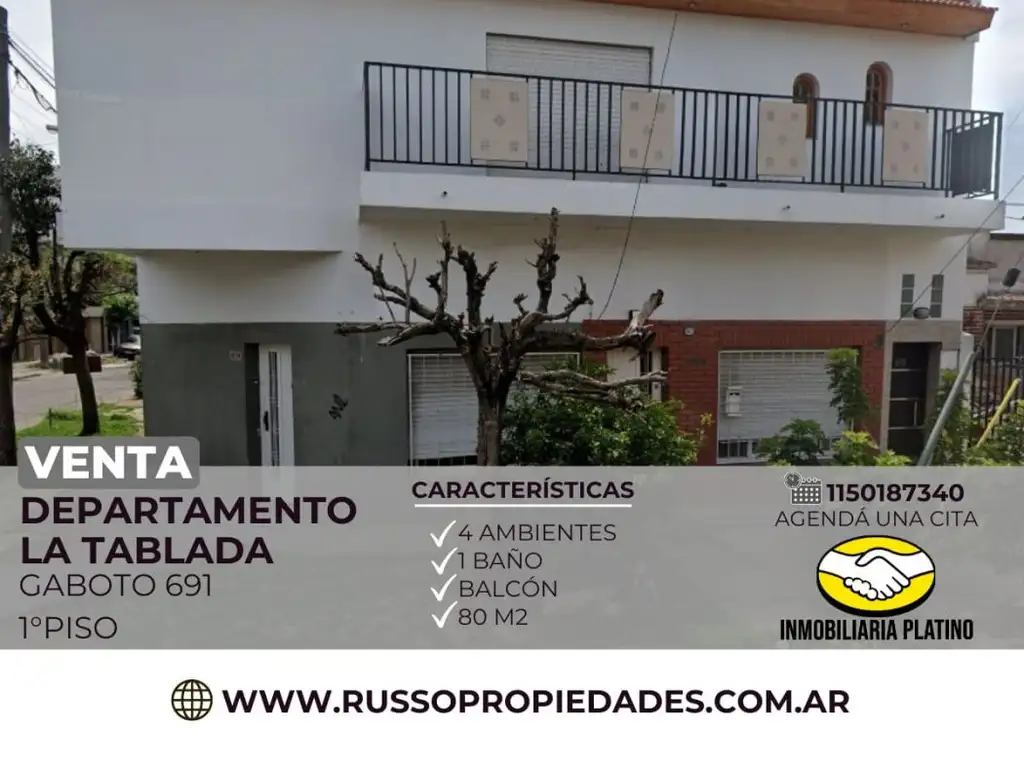 Venta Departamento 4 Ambientes La tablada