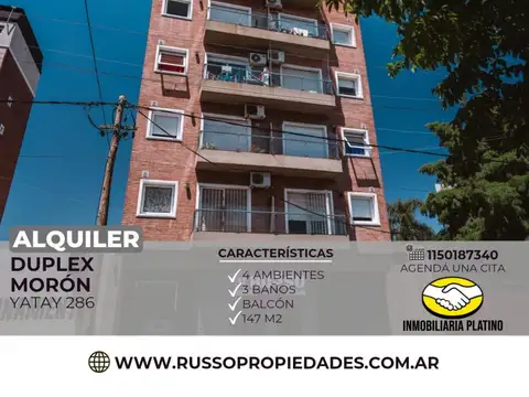 Alquiler duplex 4 ambientes Moron