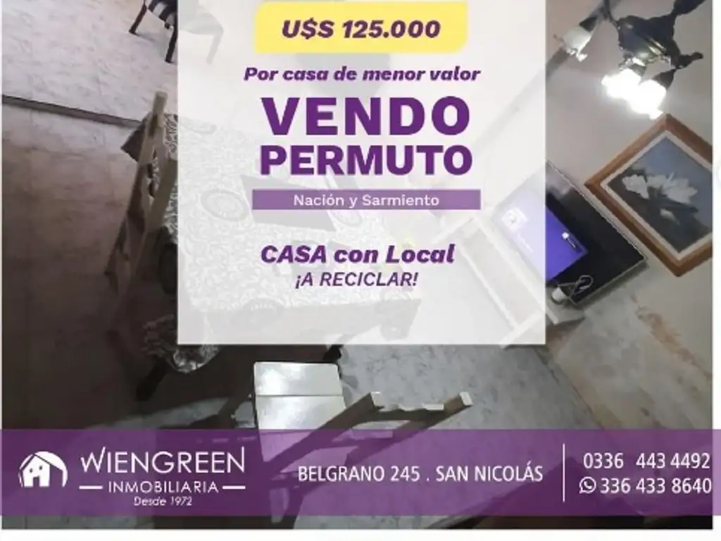 Vendo o permuto Casa a reciclar con local