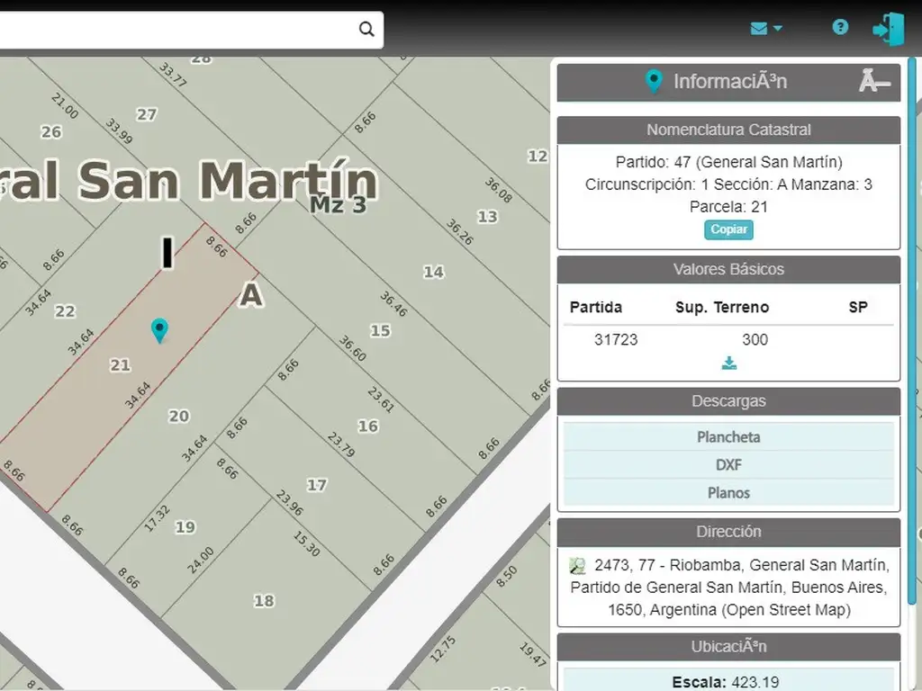 LOTE 300 m2 San Martin Centro Zonificacion RM