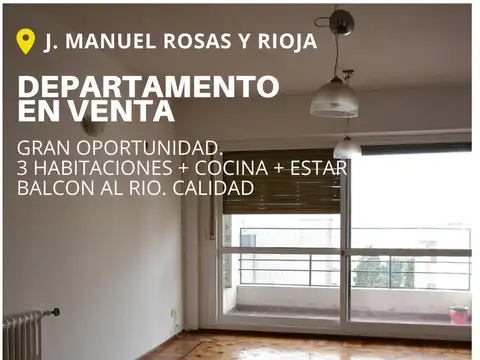 OPORTUNIDAD, IDEAL UBICACIÓN Y VISTA. DEPARTAMENTO AL RIO