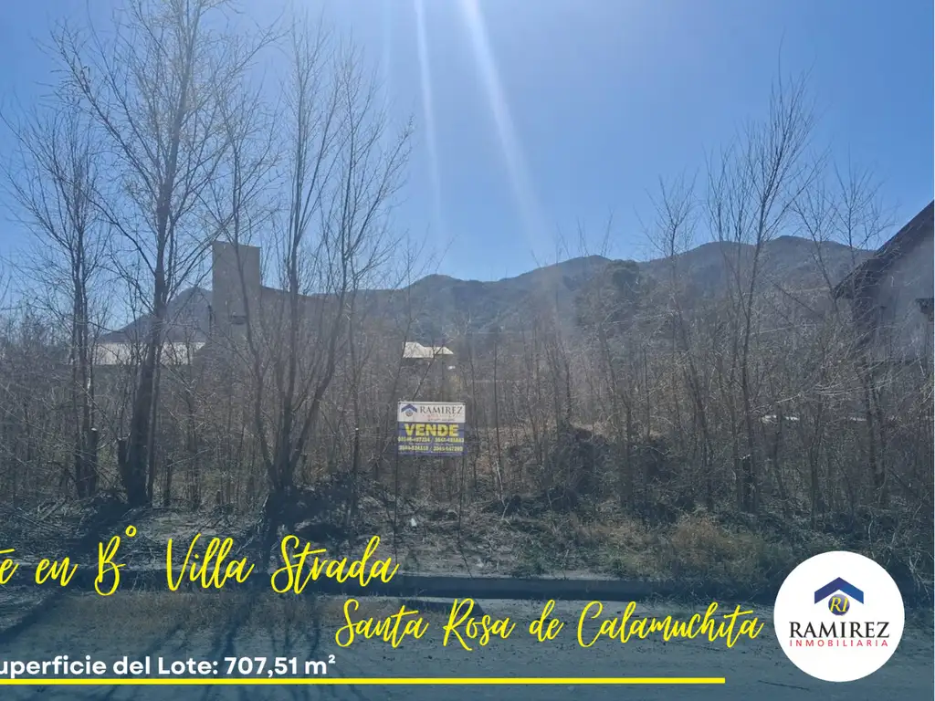 Lote en Santa Rosa de Calamuchita “ Barrio Villa Strada “ LOTEO 7 COLORES