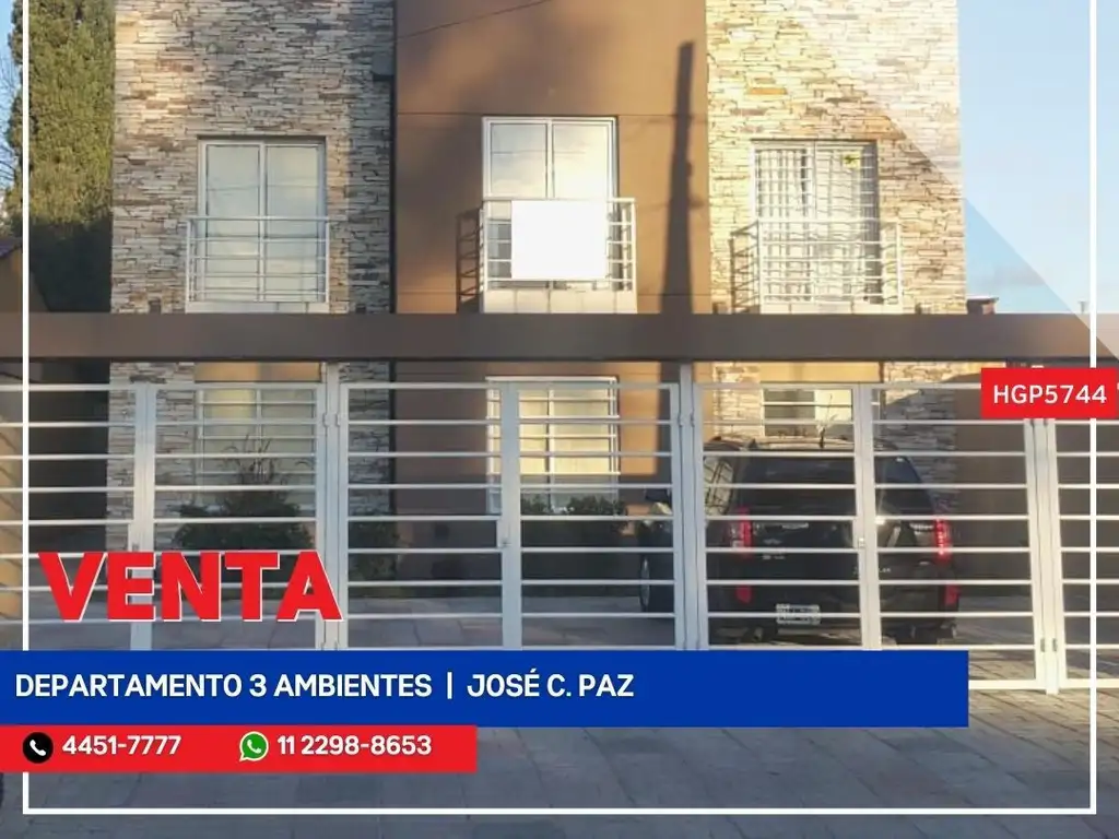 Departamento - Venta - Argentina, José C Paz - Miranda 1000