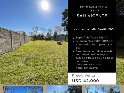 VENTA DE TERRENO DE 645 M2 EN SAN VICENTE - Foto 0