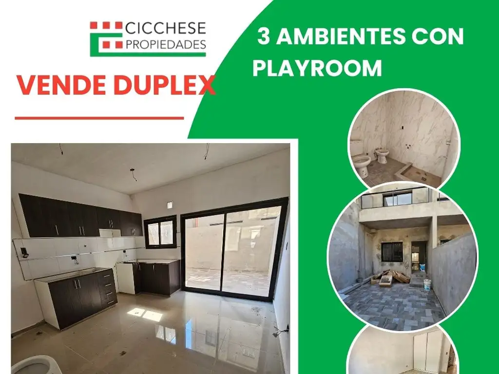 Hermoso DUPLEX a estrenar / Patio / Playroom