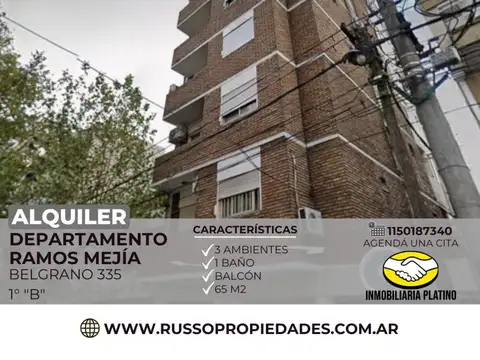 Alquiler Departamento 3 Ambientes Ramos Mejia