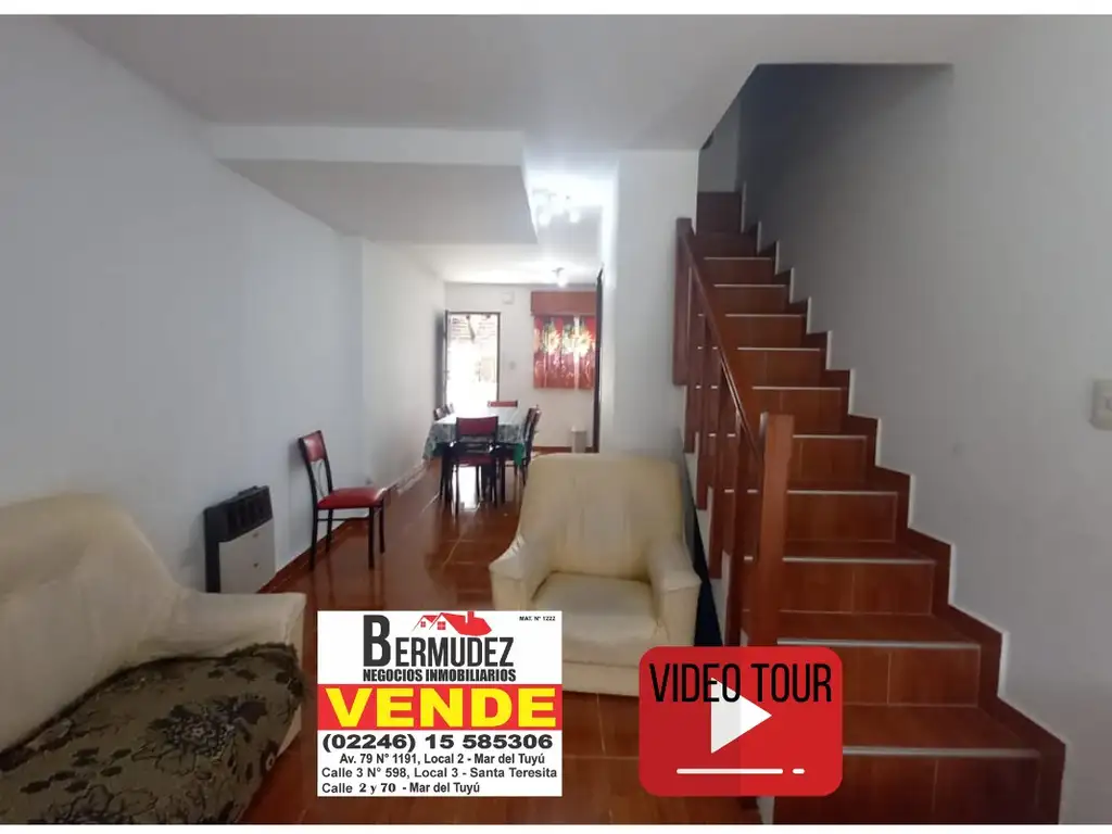 Venta Triplex 4 Amb C/gas natural en calle 2 E/ 85 Y 86 Mar Del Tuyu