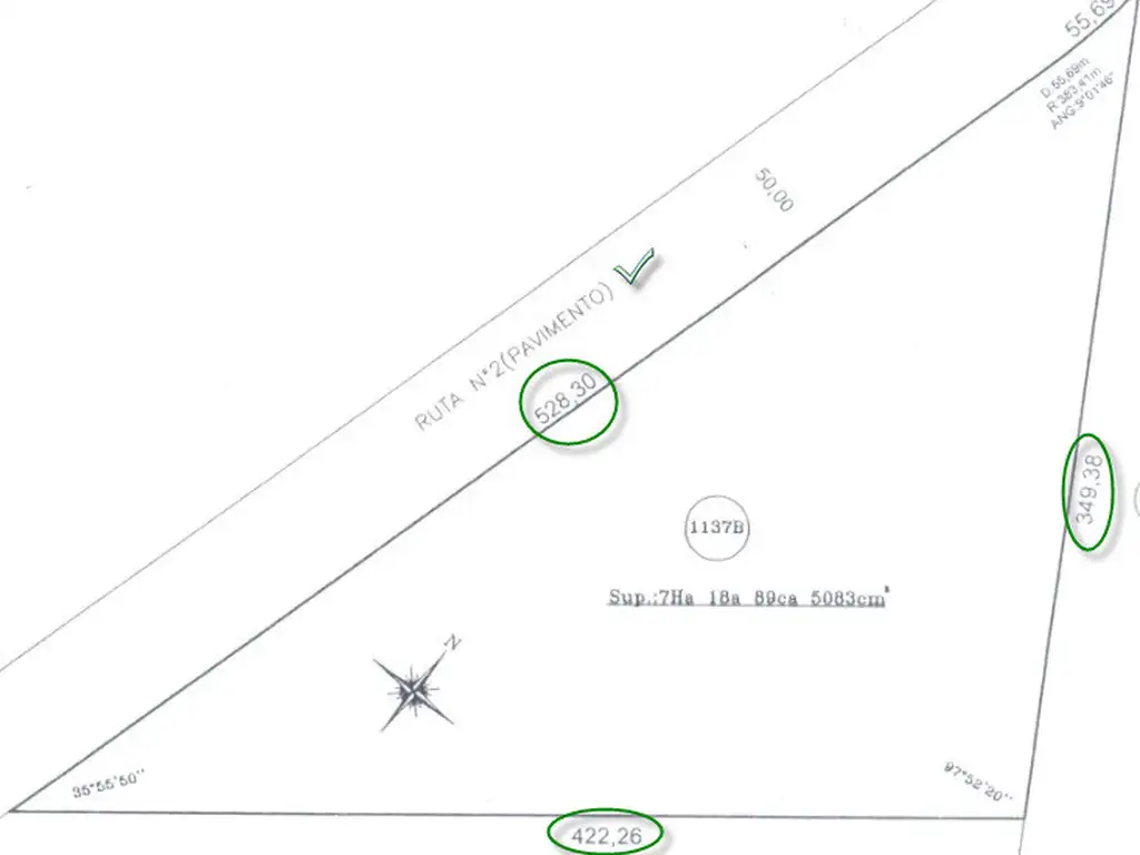 CAMPO A LA VENTA SOBRE RUTA PROVINCIAL 2, KM 74 - 7 HECTAREAS