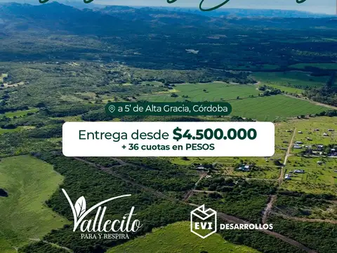 Lote en Vallecito - A minutos de Alta Gracia