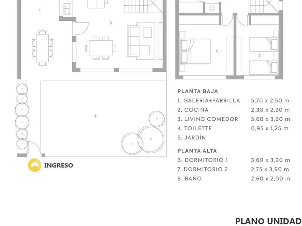 Casa 2 dormitorios. Patio exclusivo. En venta - Fisherton