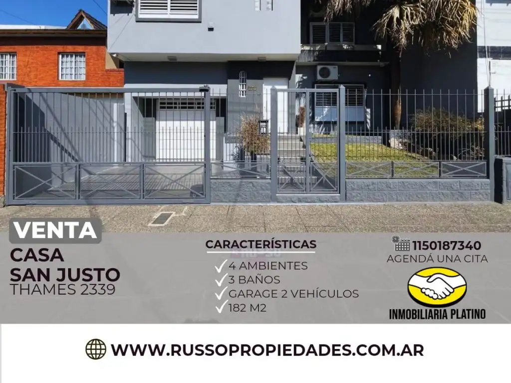 Venta casa 4 ambientes San Justo