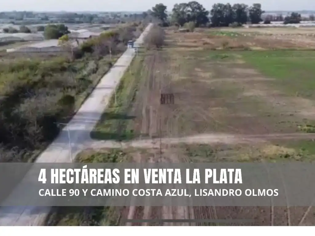 CAMPO EN VENTA LA PLATA DE 4 HECTAREAS