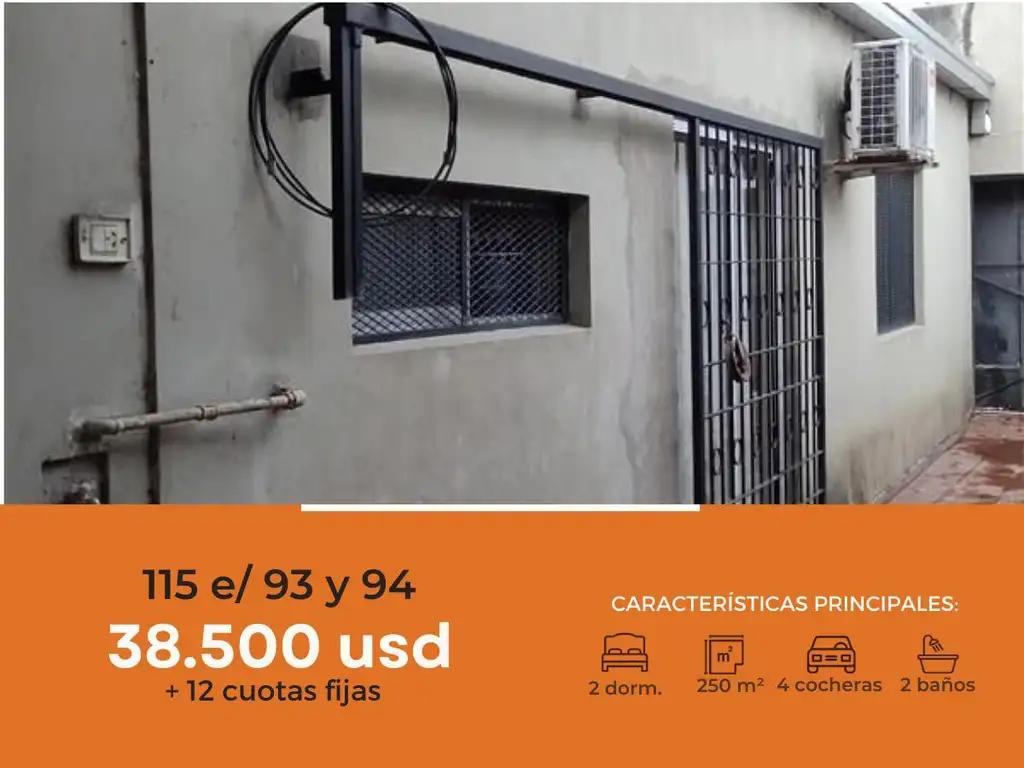 Casa en venta - 2 dormitorios 2 baños 4 cocheras - 250Mts2 - Villa Elvira [FINANCIADA]