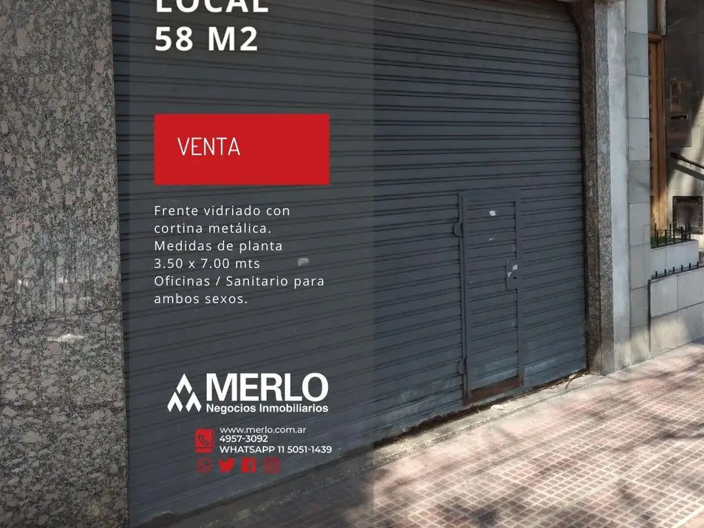 LOCAL 58 M2 - SOBRE AV. GARAY