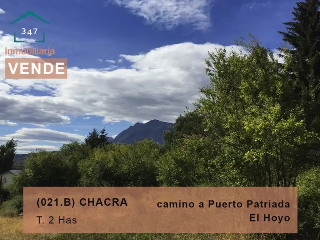 (021.B) Chacra De 2 Has En El Hoyo, Chubut