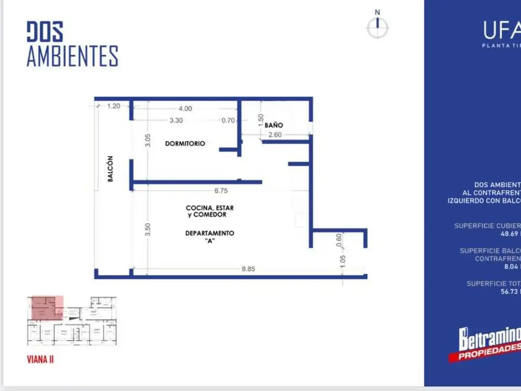 Departamento en el emprendimiento VIANA 2