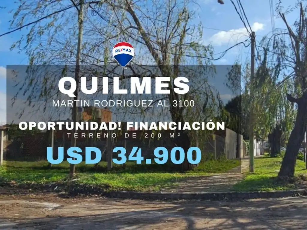 TERRENO EN VENTA QUILMES