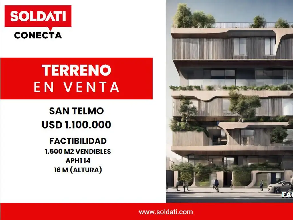 Excelente lote en Venta en San Telmo