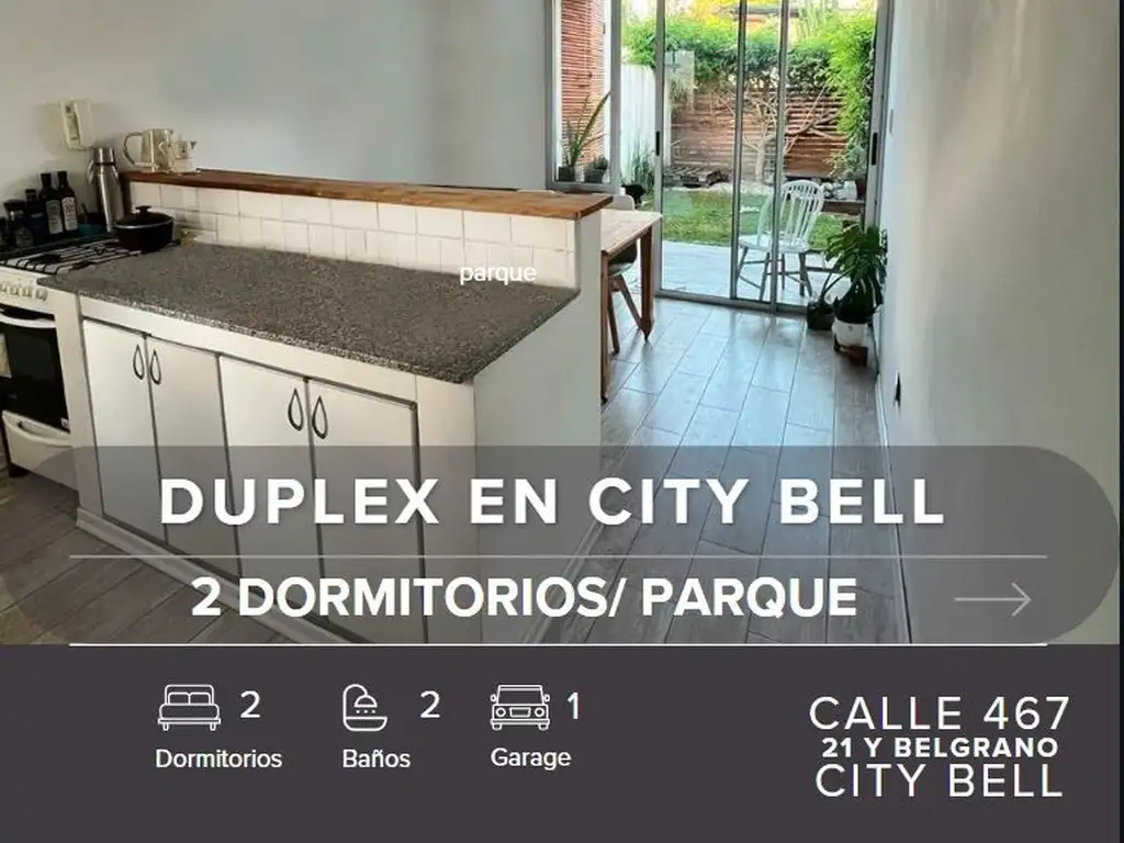 Venta de dúplex 3 ambientes en City Bell, La Plata