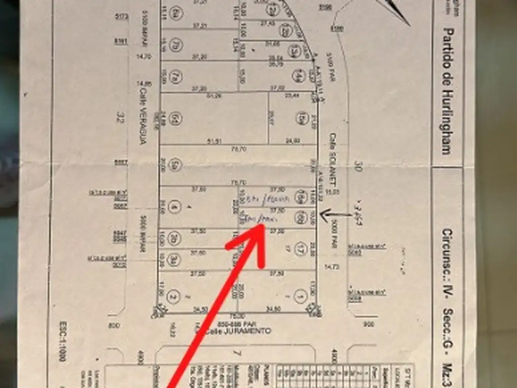 IMPORTANTE LOTE DE 375 MTS2