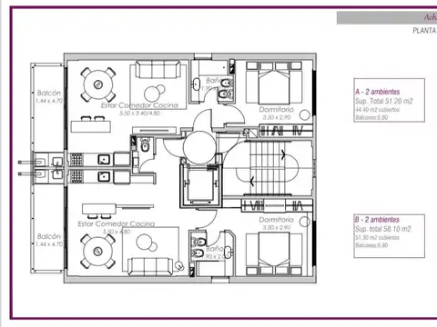 Departamento en Venta en Parque Chacabuco, USD 153.000