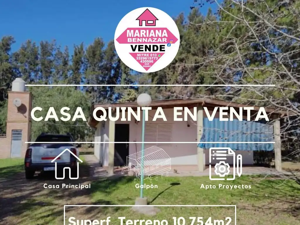 Casa quinta en venta de 11000m2 ubicado en Baradero