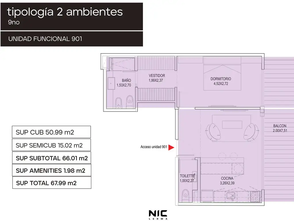 Departamento en Villa Crespo