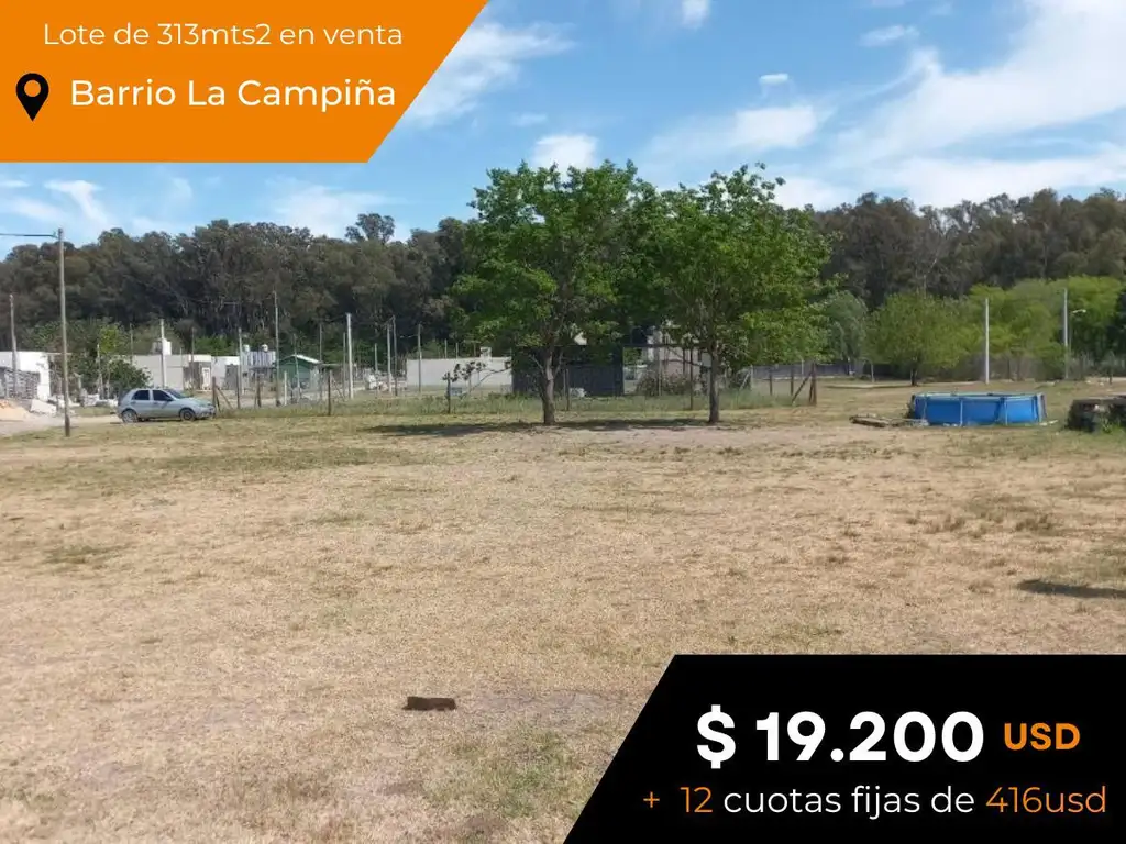 Terreno en venta - 313Mts2 - City Bell [FINANCIADO]