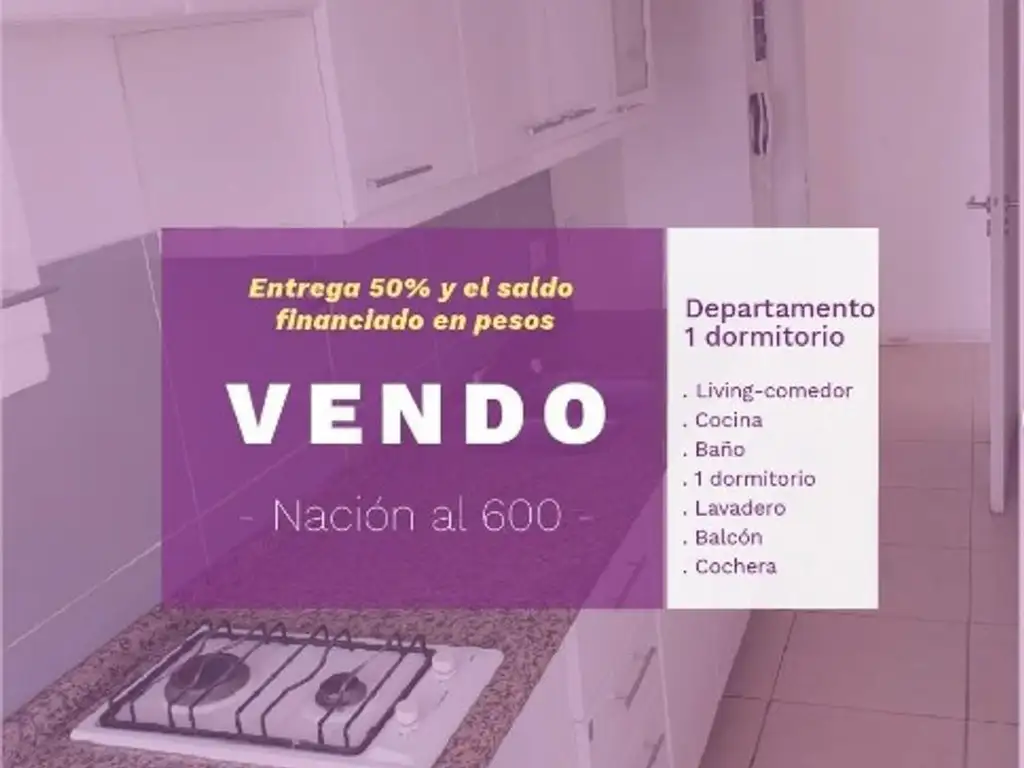 Vendo Departamento de 1 dormitorio