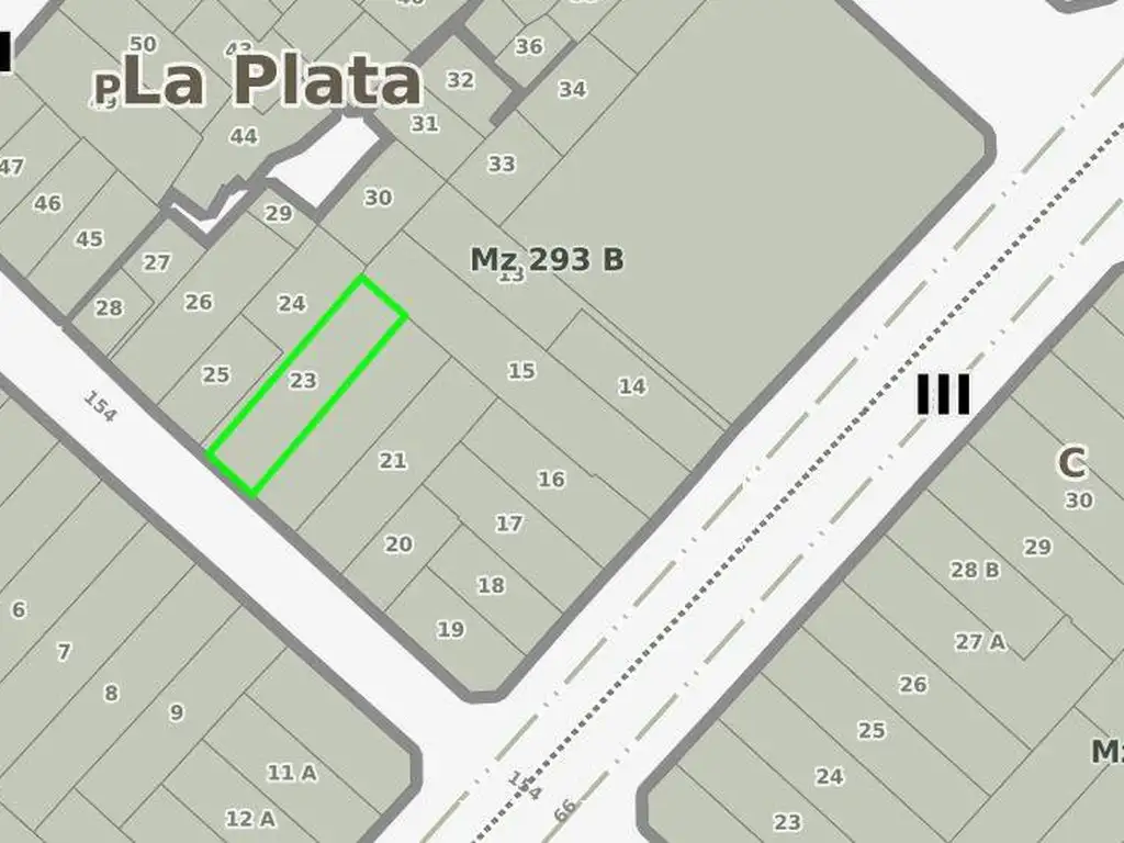 Calle 154 e/ 65 y 66 - Lote en Venta