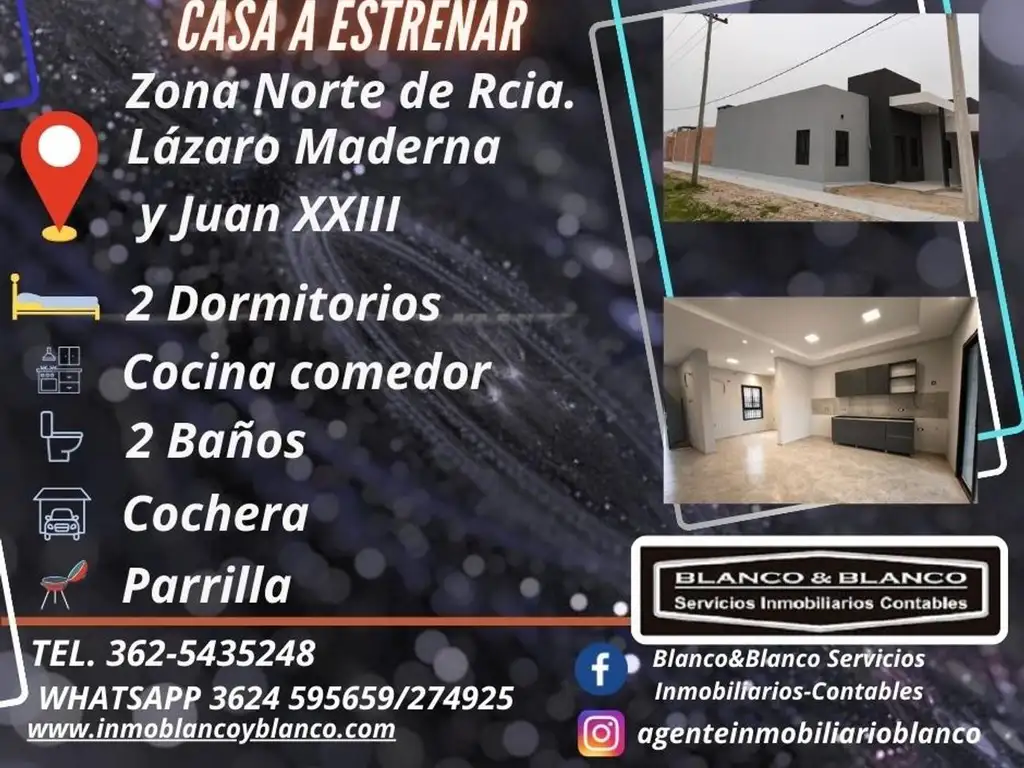 SE ALQUILA Hermosa casa a estrenar de 2 dormitorios