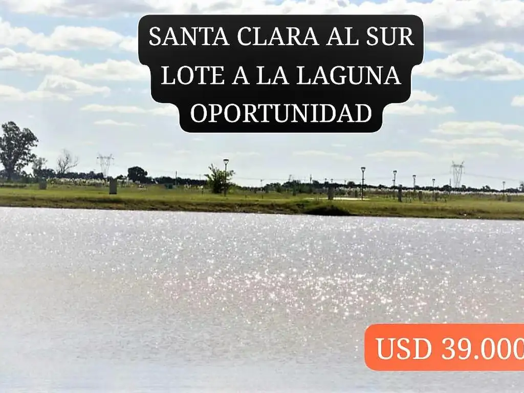 Lote A Laguna En Venta - Santa Clara Al Sur Canning - San Vicente