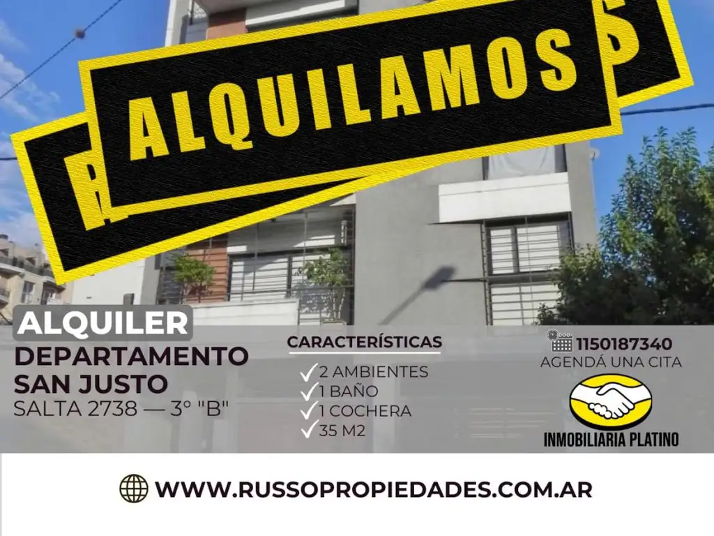 Alquiler Departamento 2 Ambientes San Justo