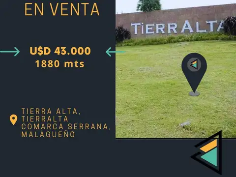 SE VENDE LOTE EN COUNTRY TIERRA ALTA - MALAGUEÑO