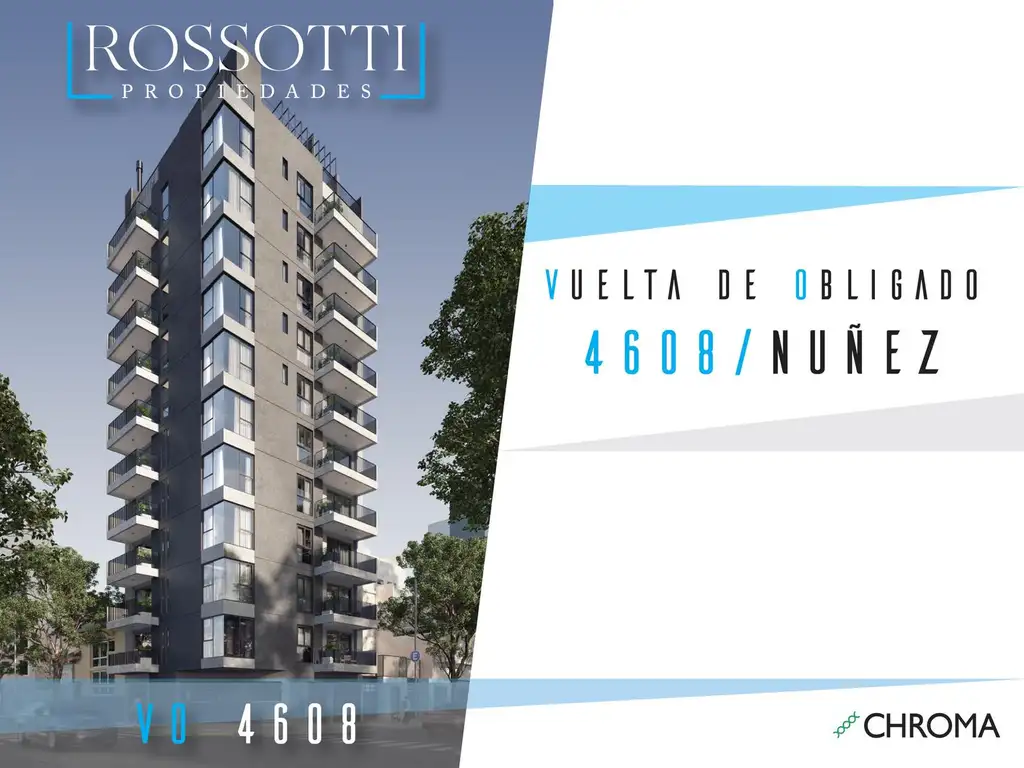 Monoambiente c/ balcón al frente - Vista Abierta - 34.64m2