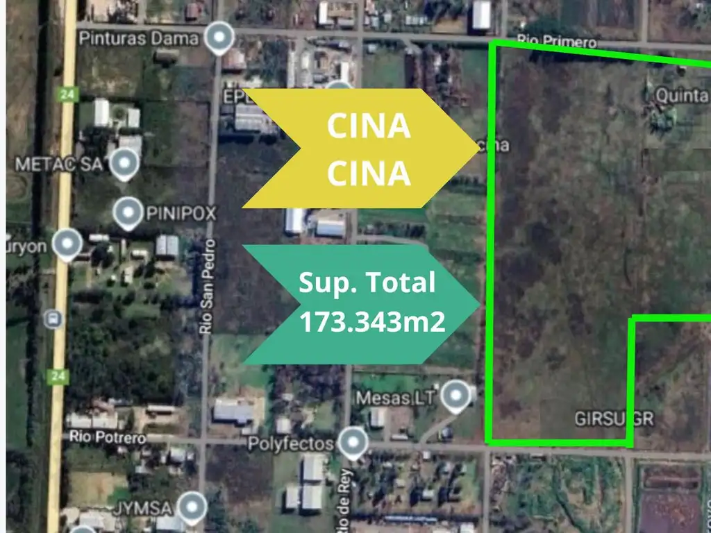 VENTA 3 Lotes Polo Industrial Gral. Rodríguez CINA CINA