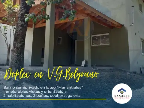 SE VENDE DUPLEX A EN VILLA GENERAL BELGRANO