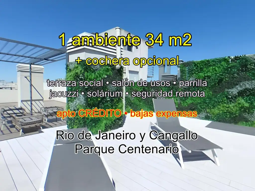 Monoambiente en venta Parque Centenario