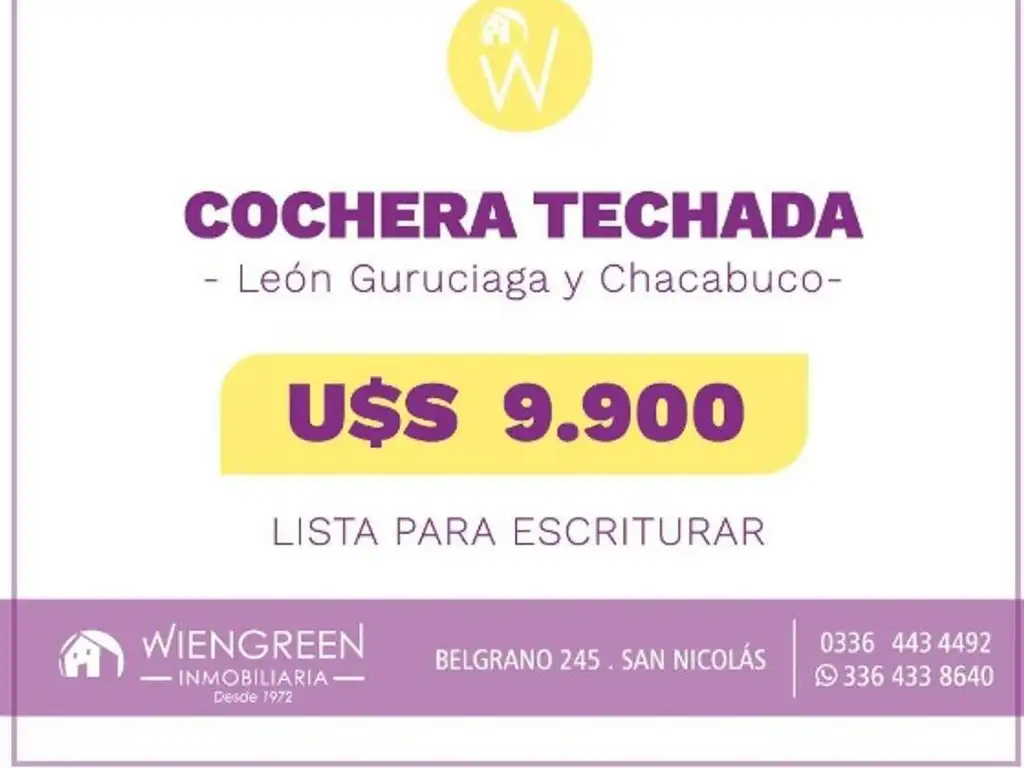 Cochera Techada