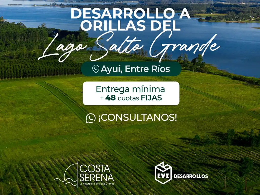 Lote en Entre Ríos - Colonia Ayuí - Desde 1000 m2.