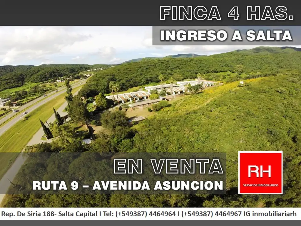 FINCA 4HAS. INGRESO A SALTA- VENTA