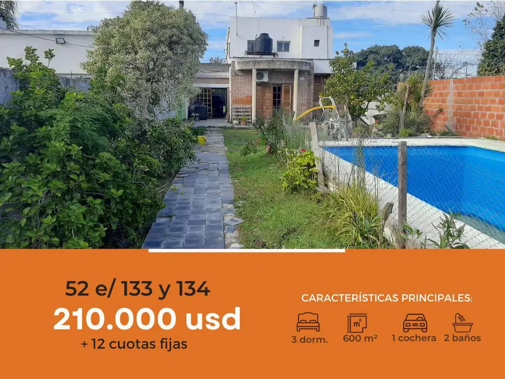 Casa en venta - 3 dormitorios 2 baños 1 cochera - 600mts2 - Barrio Gambier